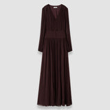 Purple Bianca Silk Chiffon Dress - Joseph
