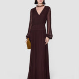 Purple Bianca Silk Chiffon Dress - Joseph