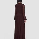Purple Bianca Silk Chiffon Dress - Joseph