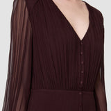 Purple Bianca Silk Chiffon Dress - Joseph