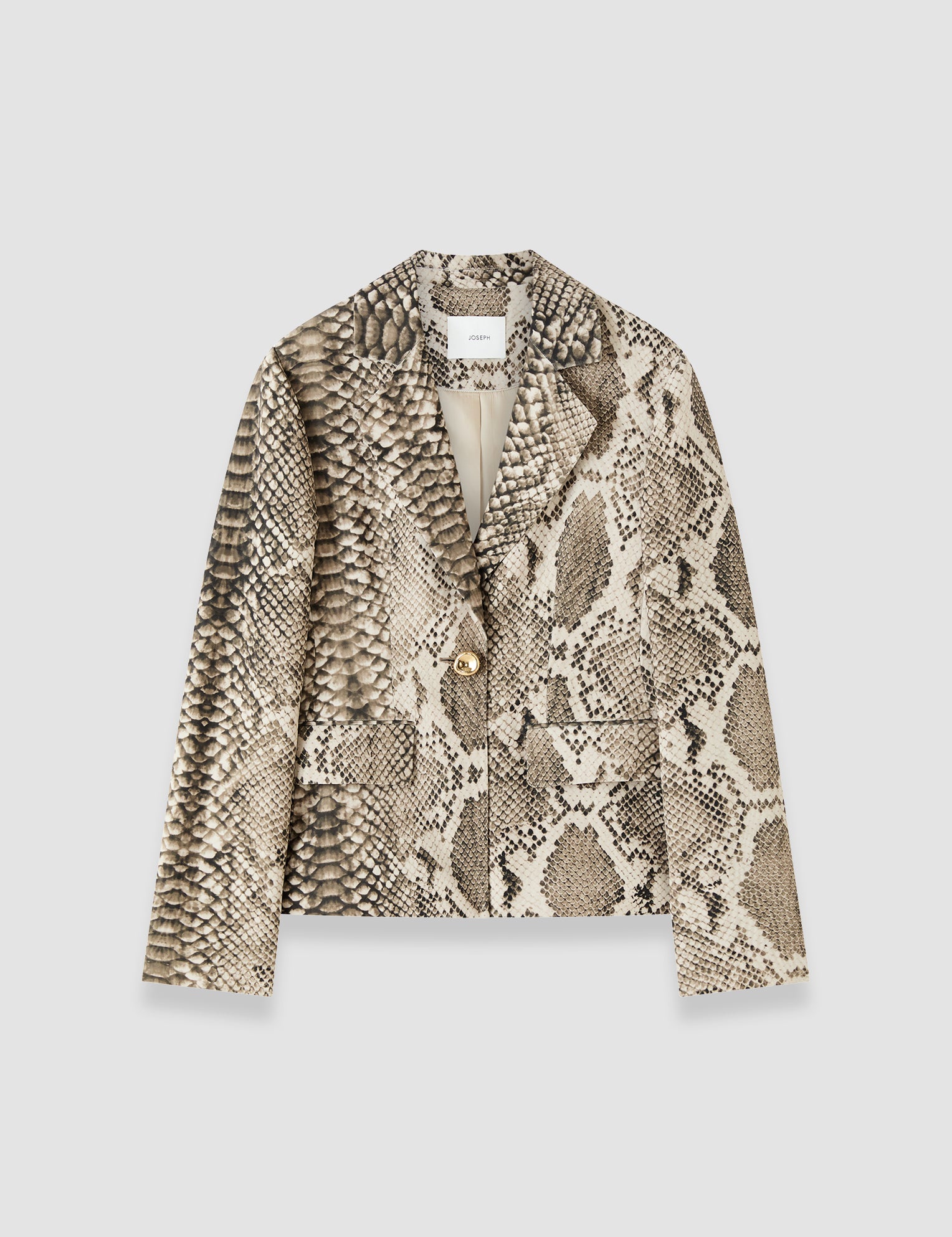 Brown Birch Naia Twill Snake Blazer - Joseph