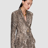 Brown Birch Naia Twill Snake Blazer - Joseph