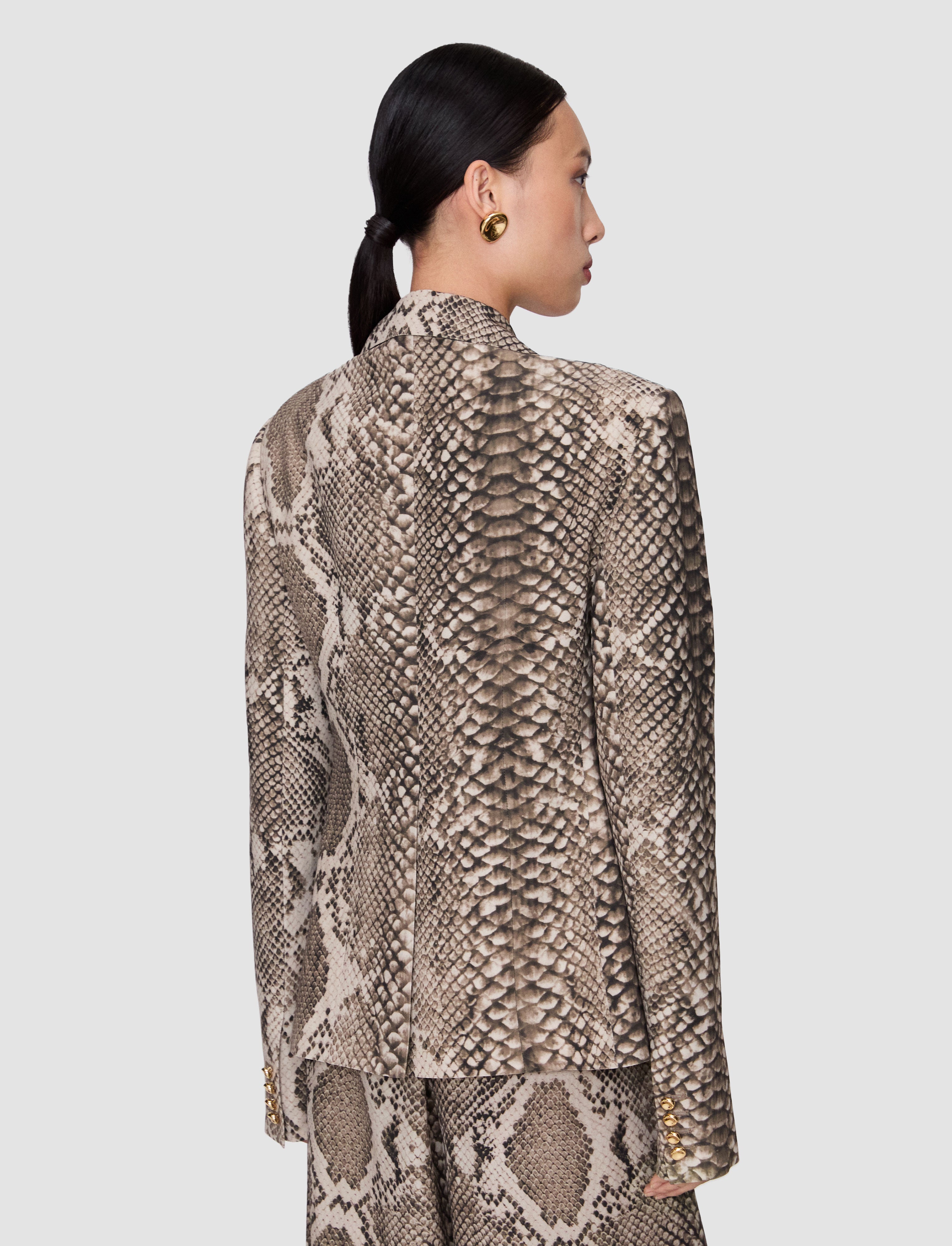 brown-birch-naia-twill-snake-blazer-JOSEPH