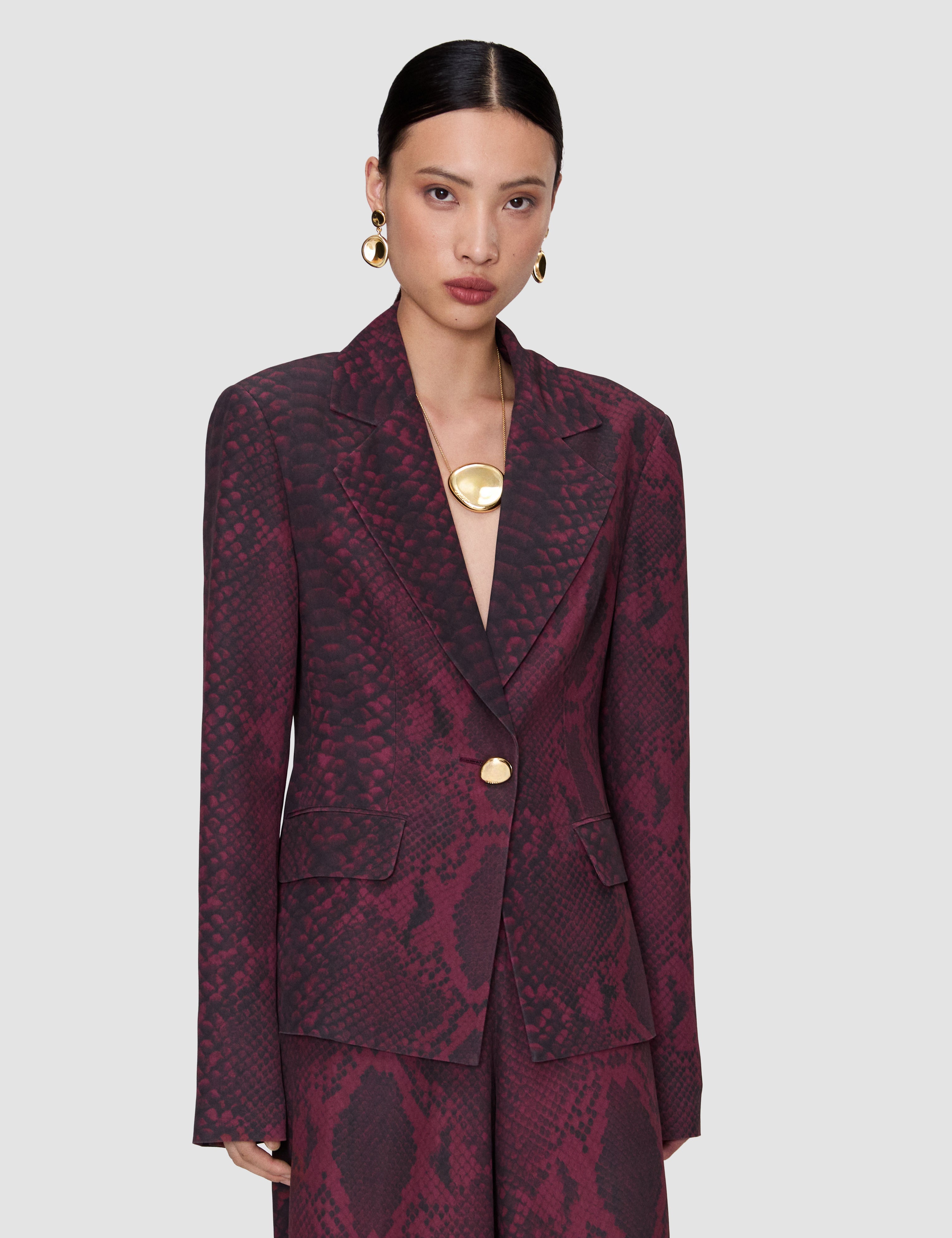 Purple Birch Naia Twill Snake Blazer - Joseph