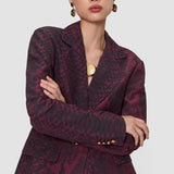 Purple Birch Naia Twill Snake Blazer - Joseph