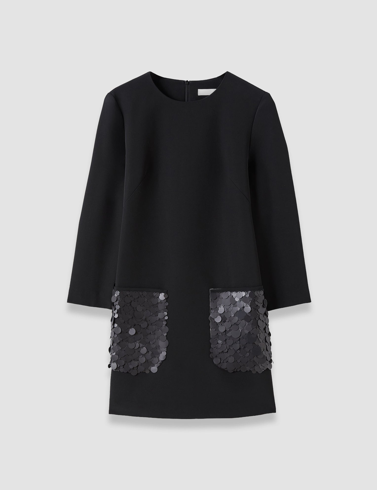 Black Bixio Satin Twill Dress - Joseph