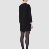 Black Bixio Satin Twill Dress - Joseph