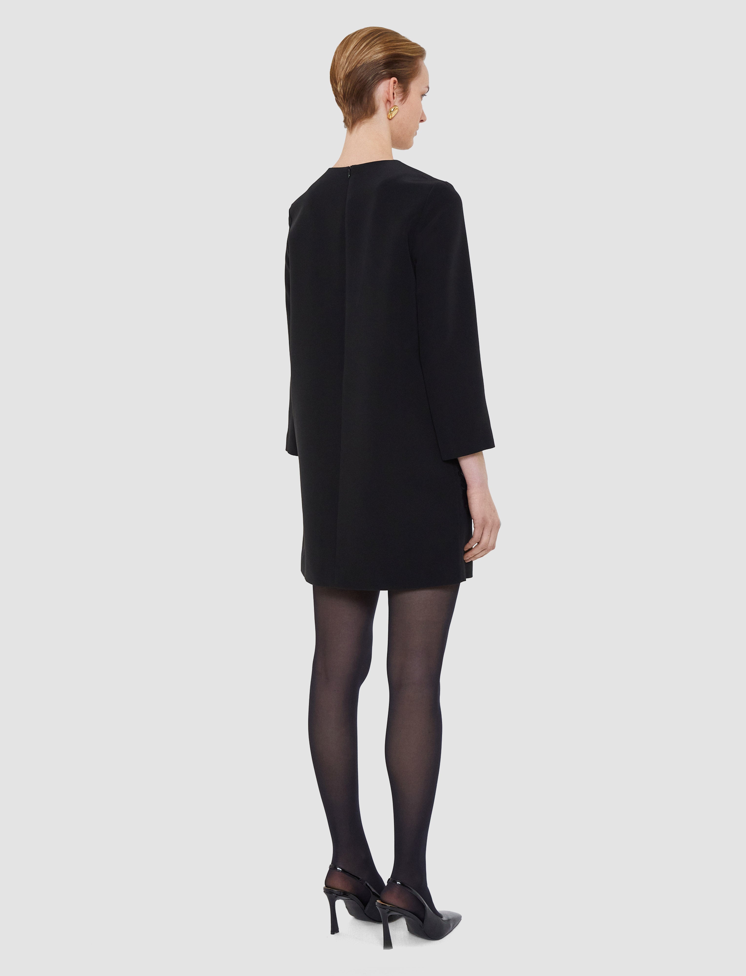 ブラック-bixio-satin-twill-ドレス-JOSEPH