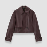 Purple Blaise Nappa Leather Jacket - Joseph
