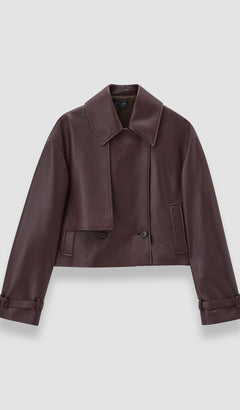 Purple Blaise Nappa Leather Jacket - Joseph