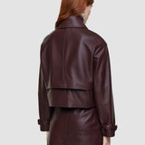 Purple Blaise Nappa Leather Jacket - Joseph