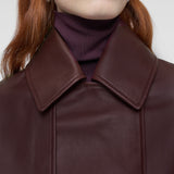 Purple Blaise Nappa Leather Jacket - Joseph