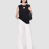 Black Bley Crepe de Soie Silk Blouse - Joseph