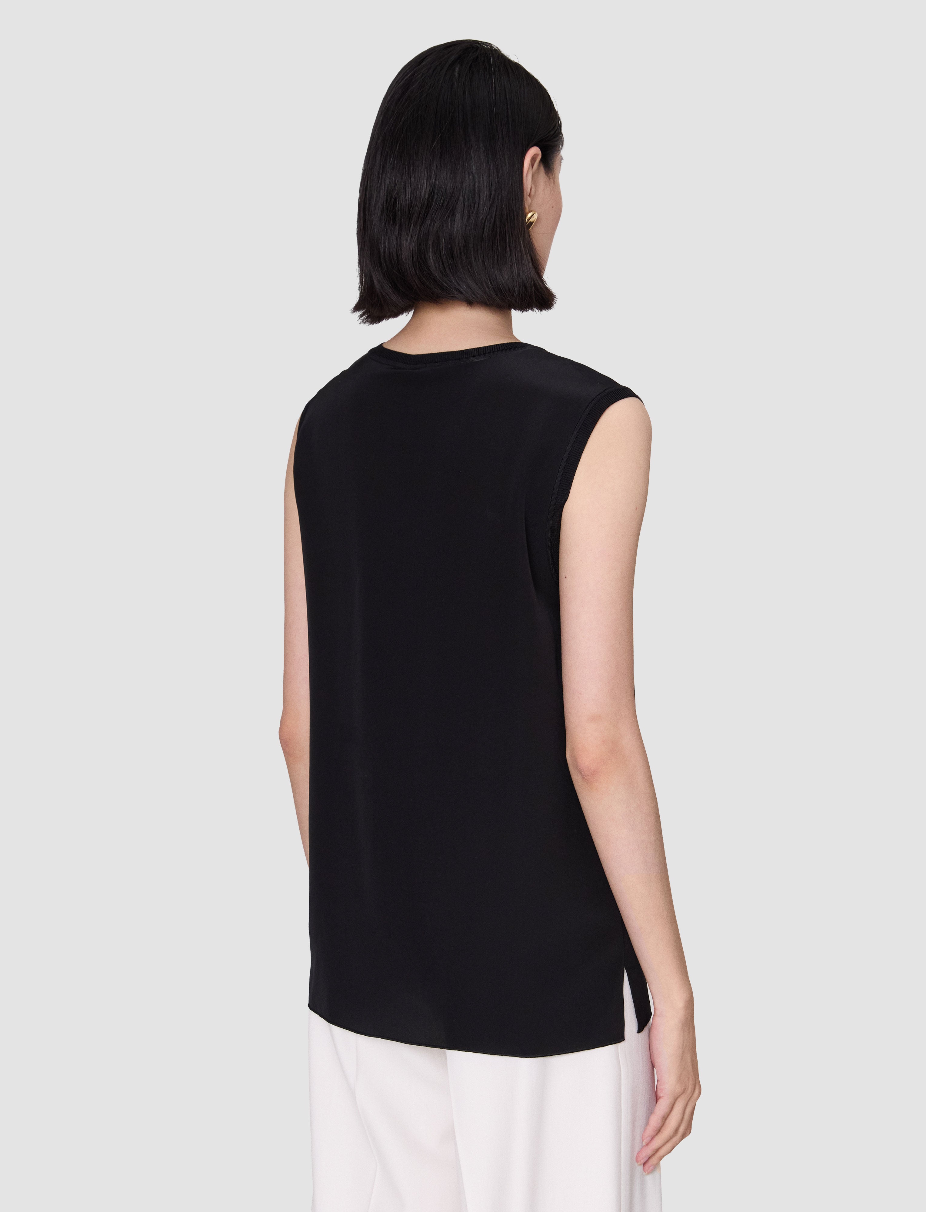black-bley-crepe-de-soie-silk-blouse-JOSEPH