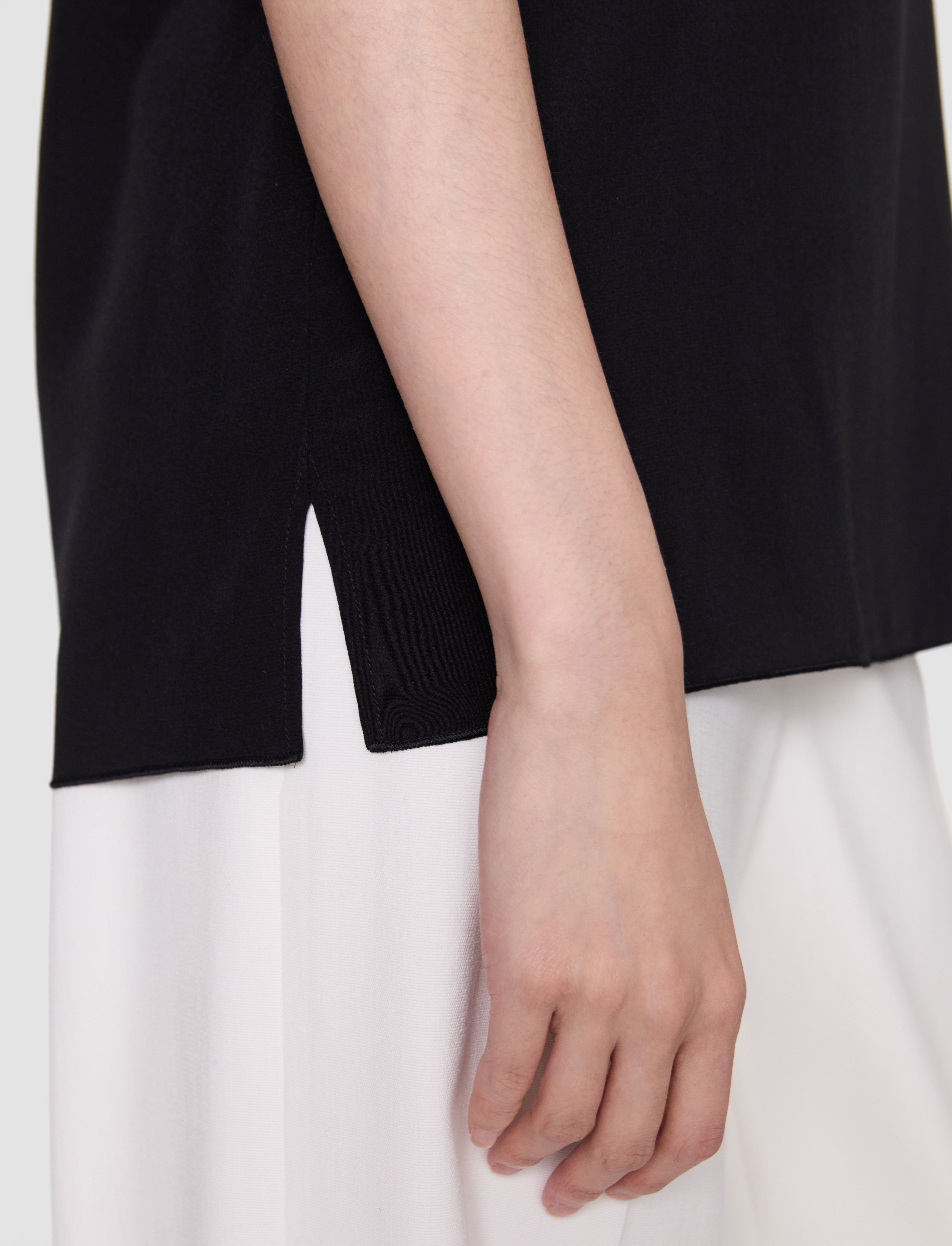 black-bley-crepe-de-soie-silk-blouse-JOSEPH