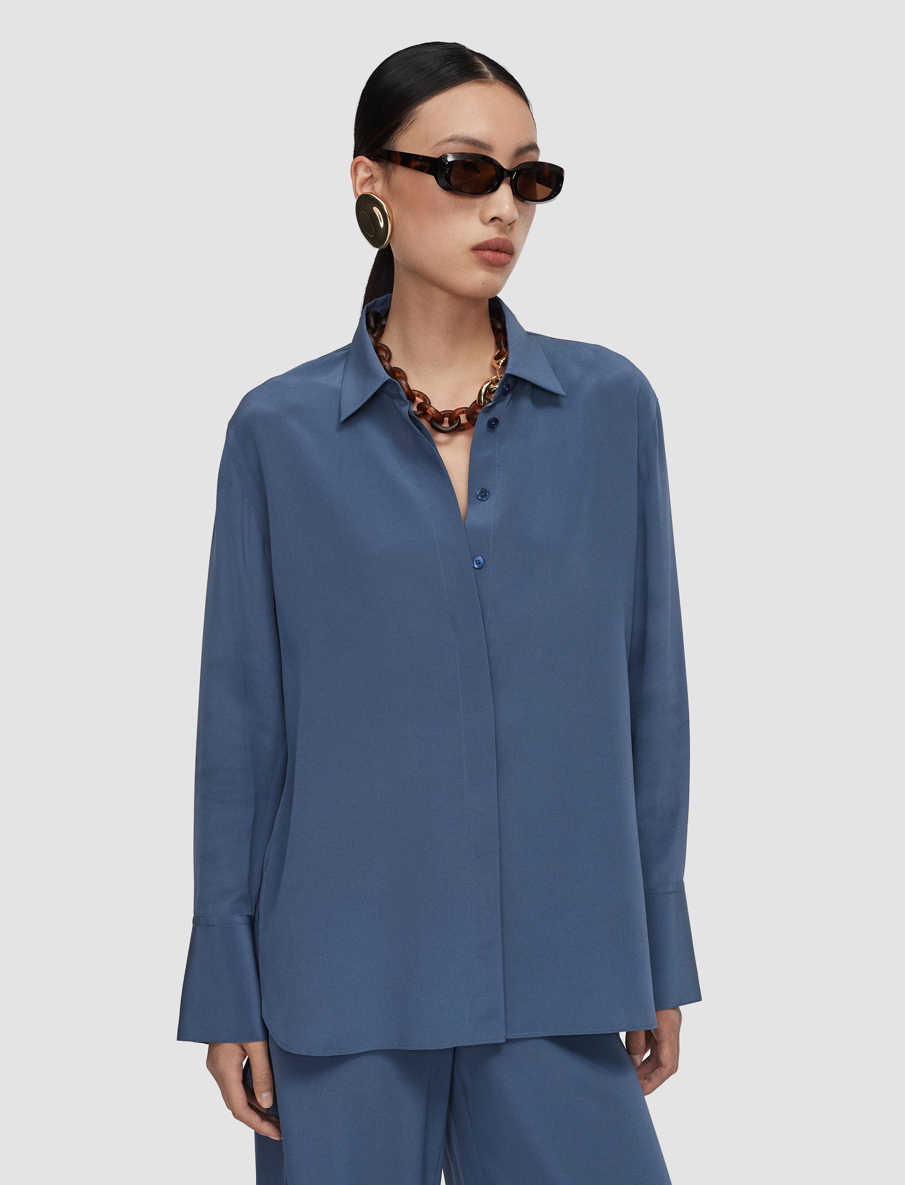 blue-bold-crepe-de-soie-silk-blouse-JOSEPH