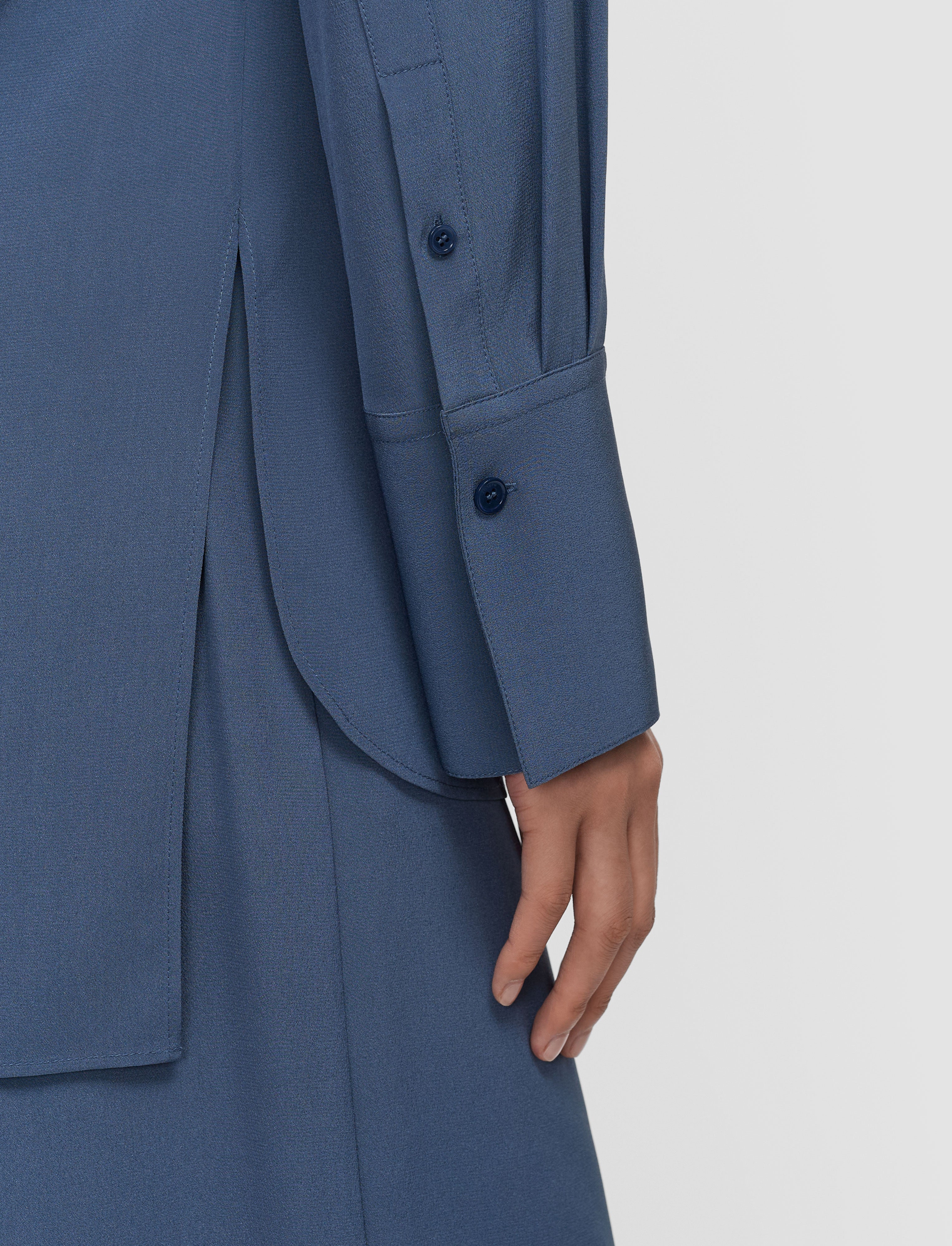 blue-bold-crepe-de-soie-silk-blouse-JOSEPH