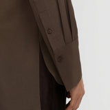 Brown Bold Crepe de Soie Silk Blouse - Joseph