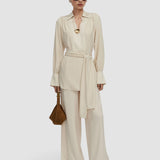 Beige Bou Crepe Blouse - Joseph