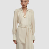 Beige Bou Crepe Blouse - Joseph