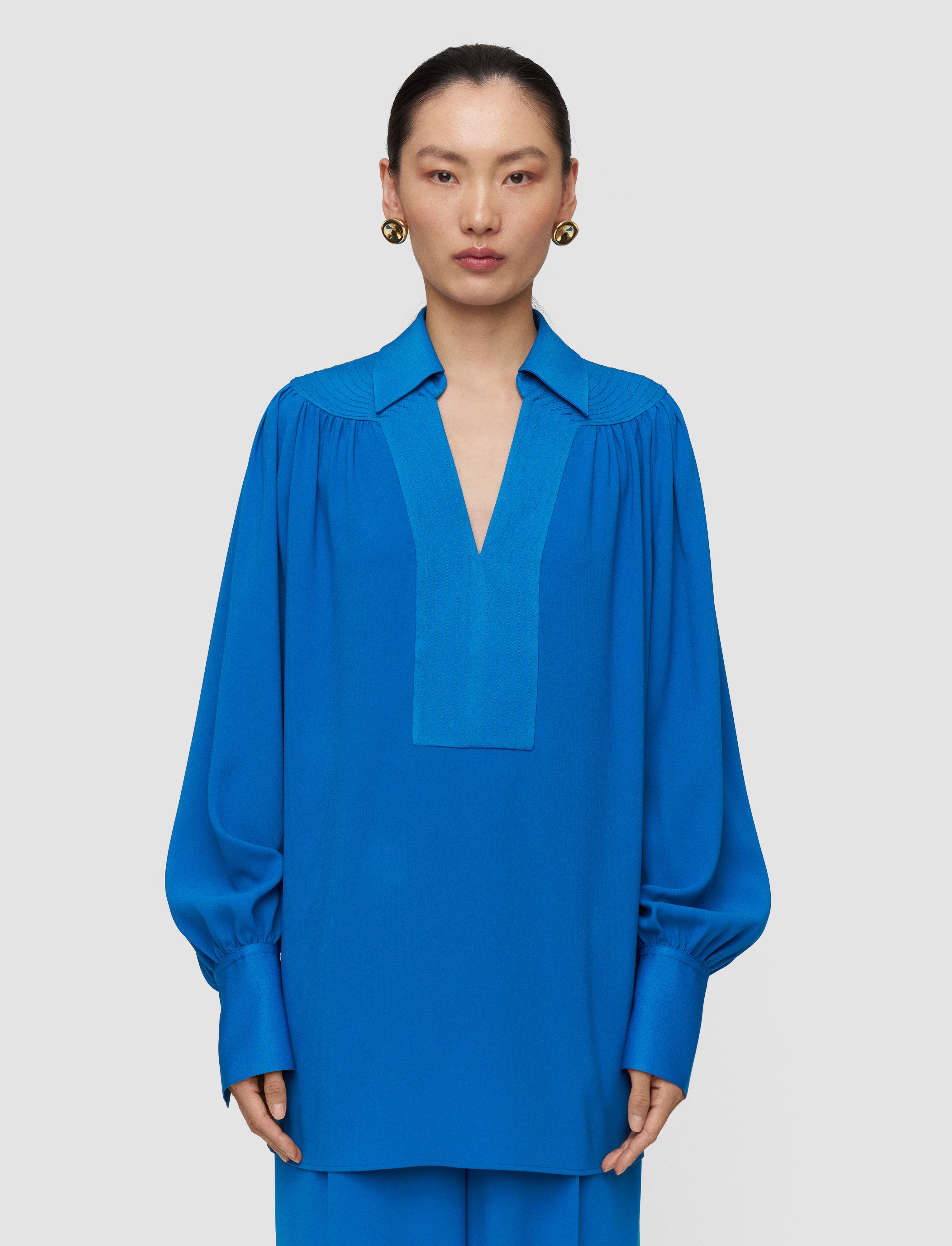 blue-bou-crepe-blouse-JOSEPH