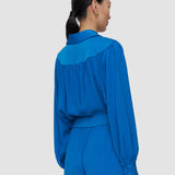 Blue Bou Crepe Blouse - Joseph
