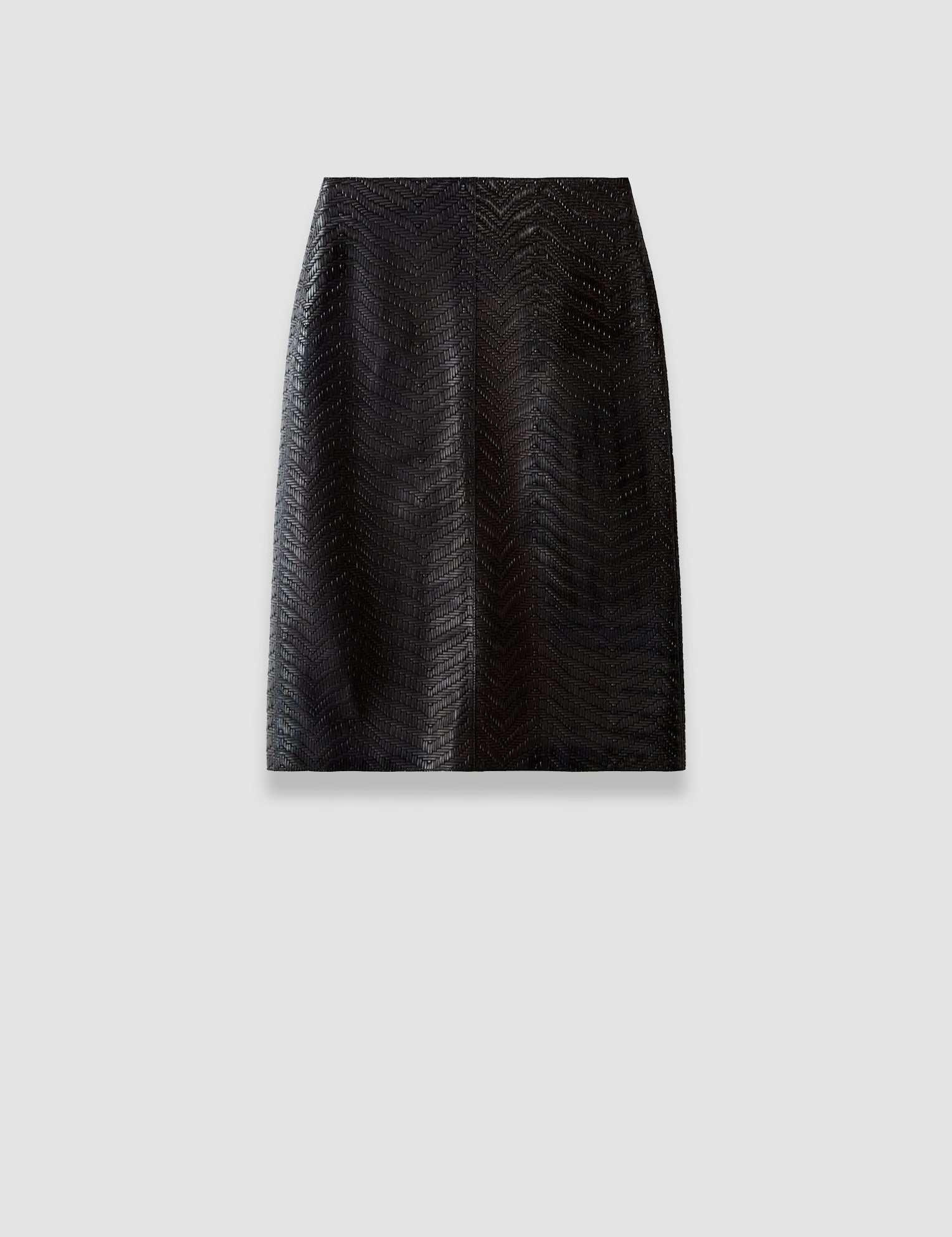 Brown Bretton Embossed Woven Leather Skirt - Joseph