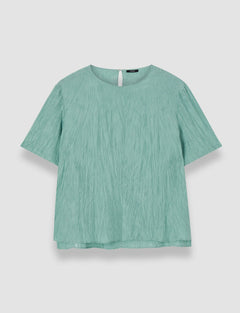 Blue Brunet Habotai Silk Top - Joseph