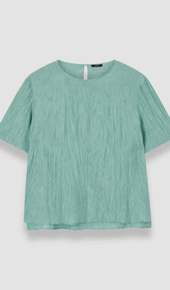 Blue Brunet Habotai Silk Top - Joseph