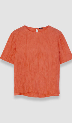 Orange Brunet Habotai Silk Top - Joseph