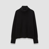 Black Brushed Cashmere High Neck Jumper - Joseph