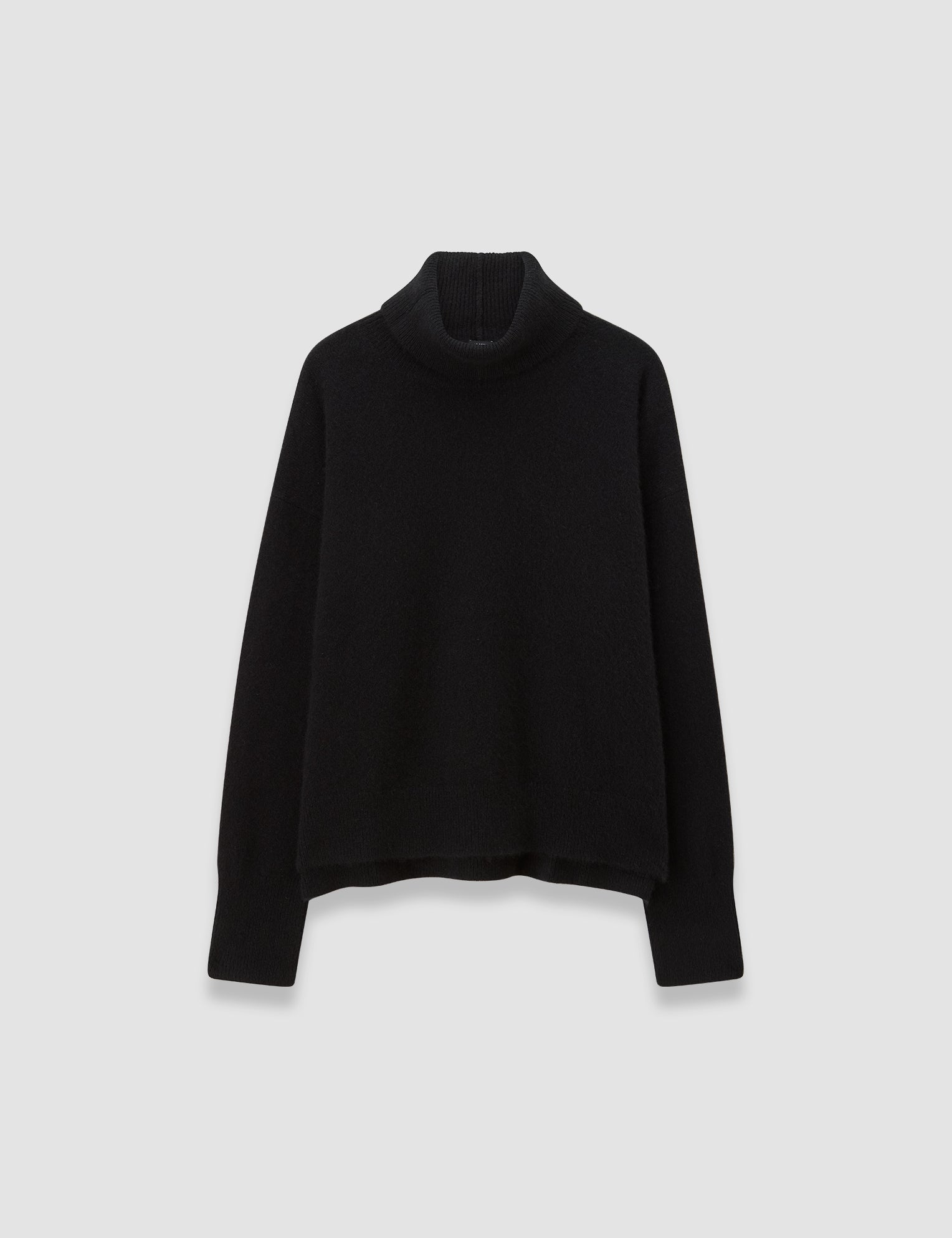 Black Brushed Cashmere High Neck Jumper - Joseph