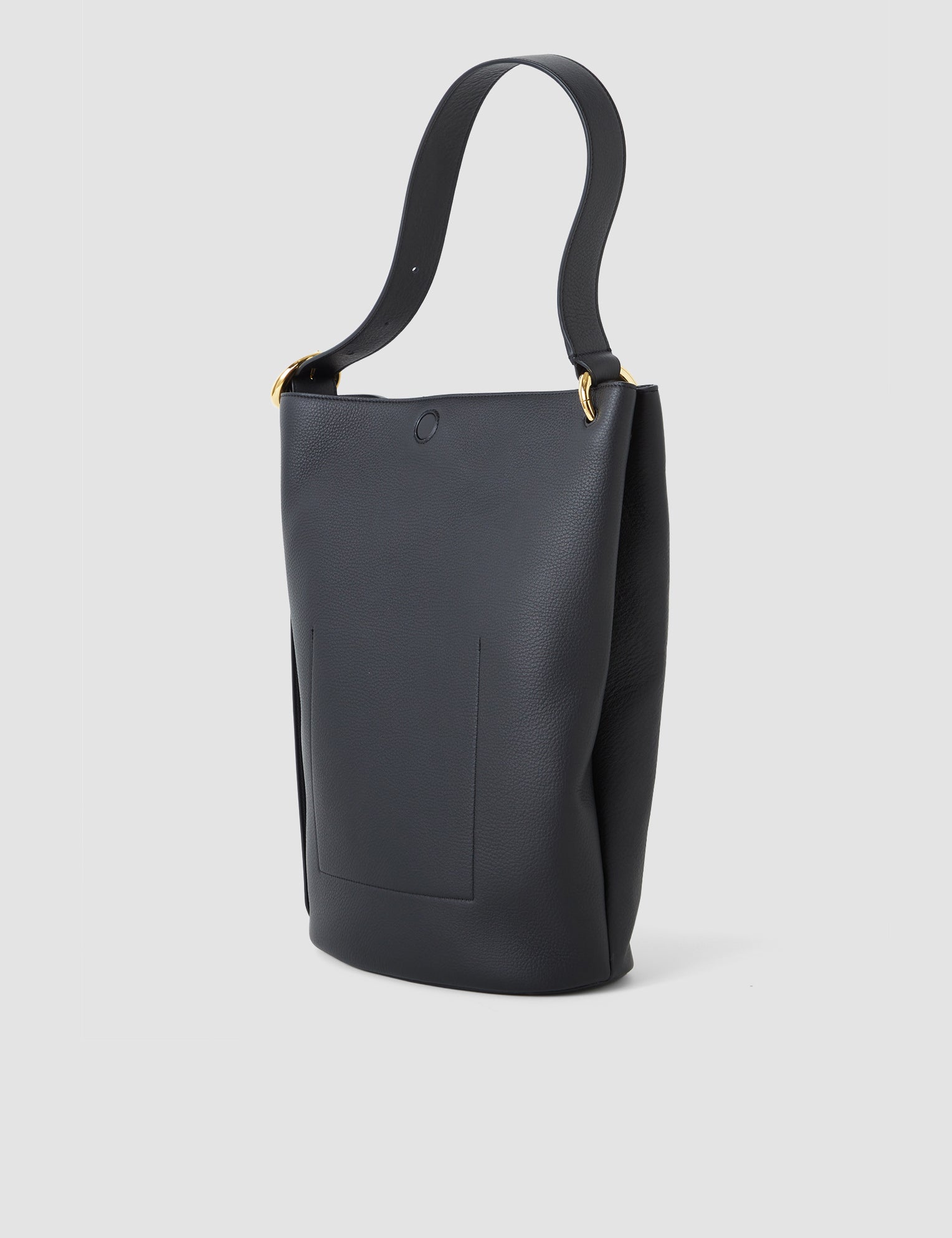 Black Bucket Leather Bag - Joseph