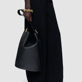 Black Bucket Leather Bag - Joseph