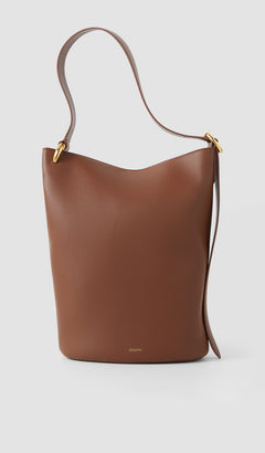 Brown Bucket Leather Bag - Joseph
