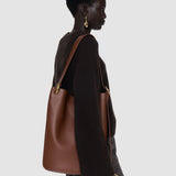 Brown Bucket Leather Bag - Joseph