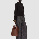 Brown Bucket Leather Bag - Joseph