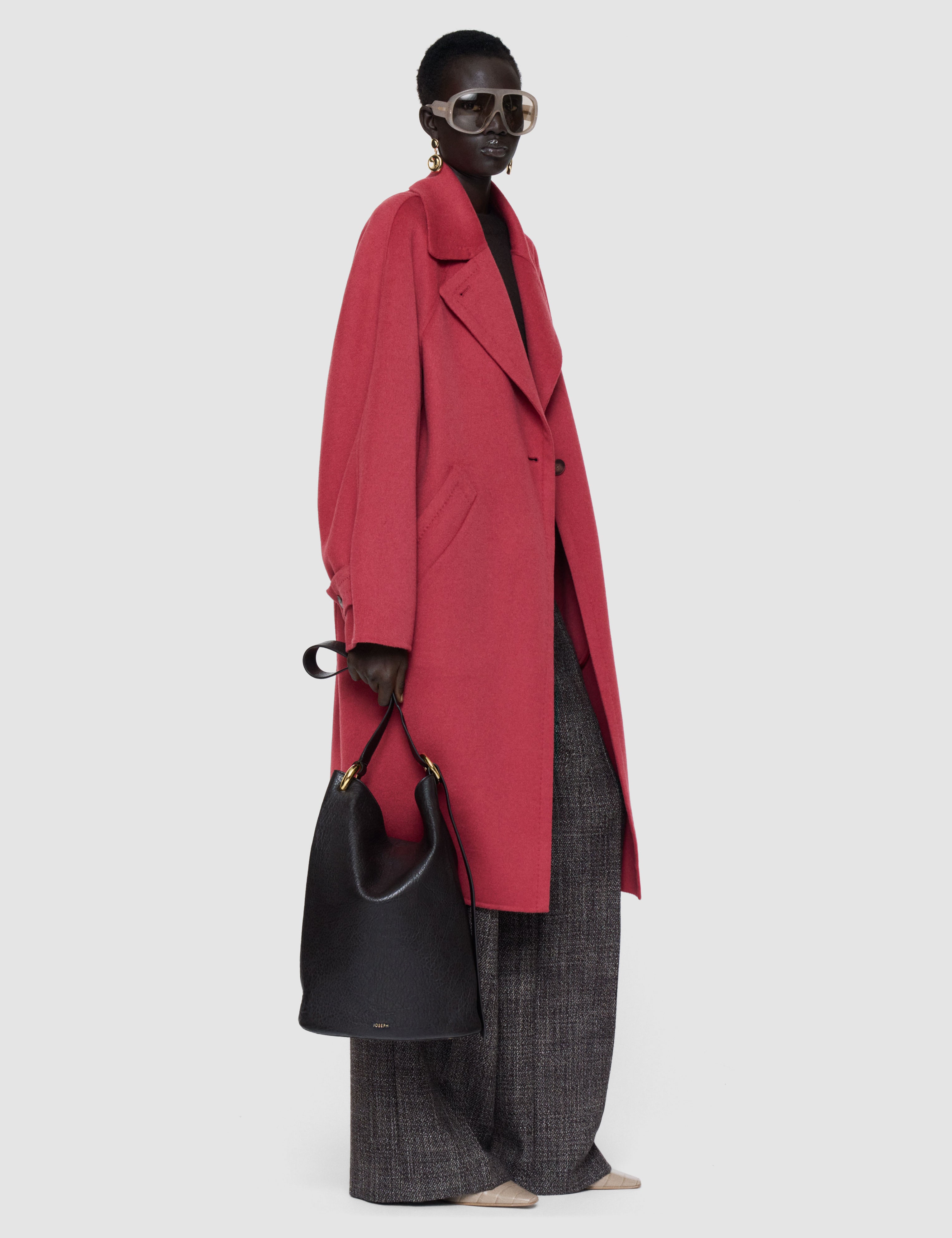 Brown Bucket Leather Bag - Joseph