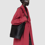 Black Bucket Leather Bag - Joseph