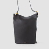 Brown Bucket Pebble Leather Bag - Joseph
