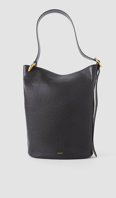 Brown Bucket Pebble Leather Bag - Joseph