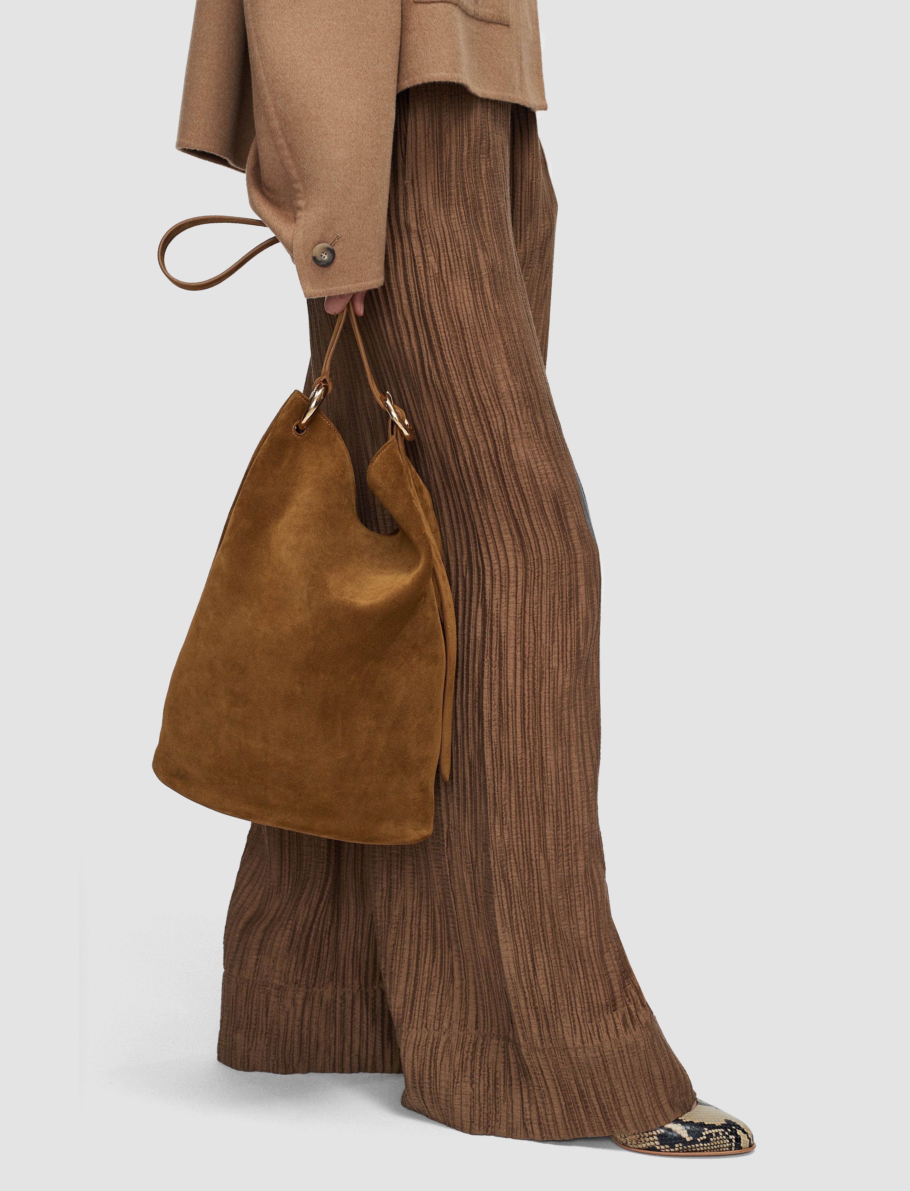 marron-sac-bucket-en-daim-JOSEPH