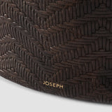 Brown Bucket Woven Leather Bag - Joseph