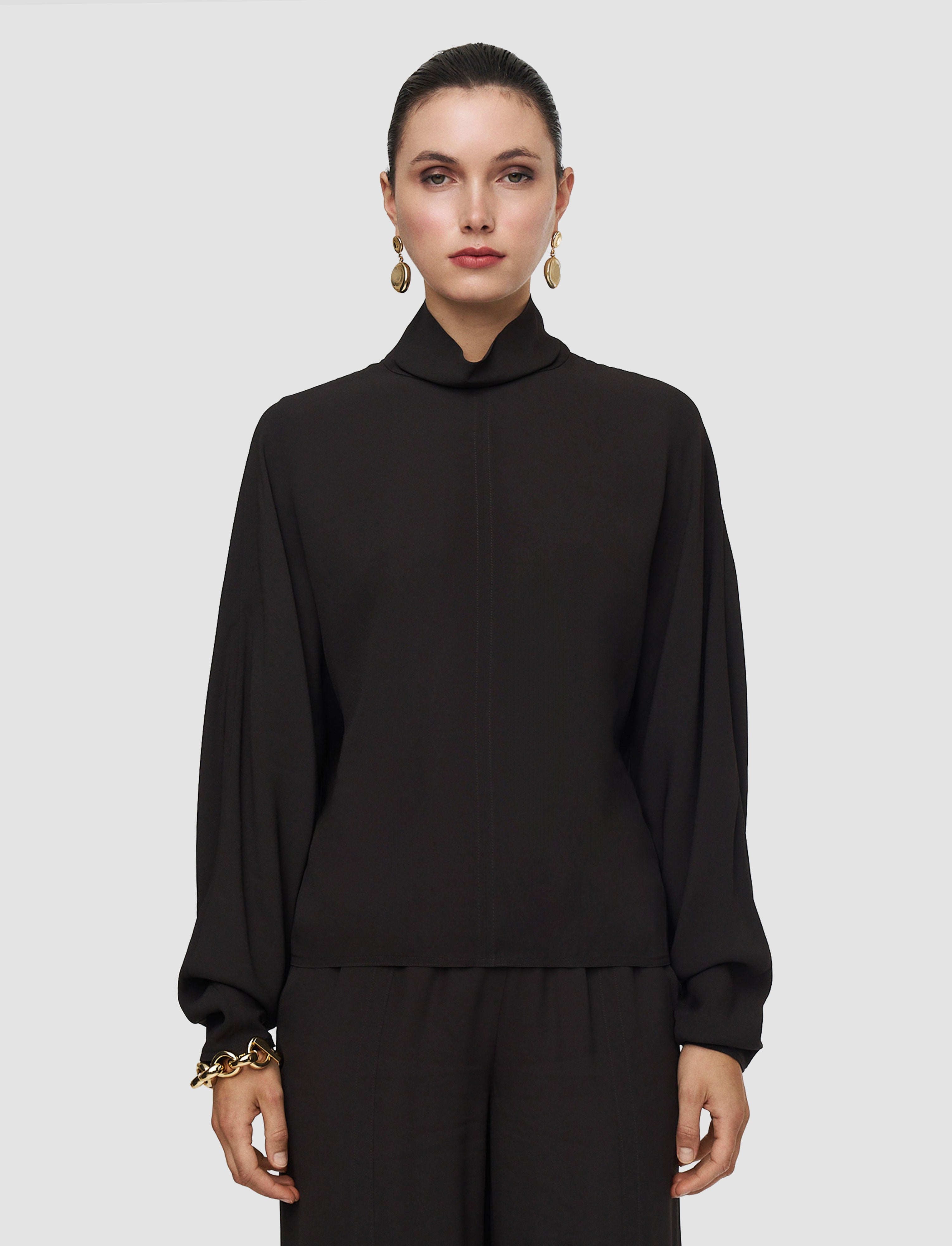 brown-buick-crepe-blouse-JOSEPH