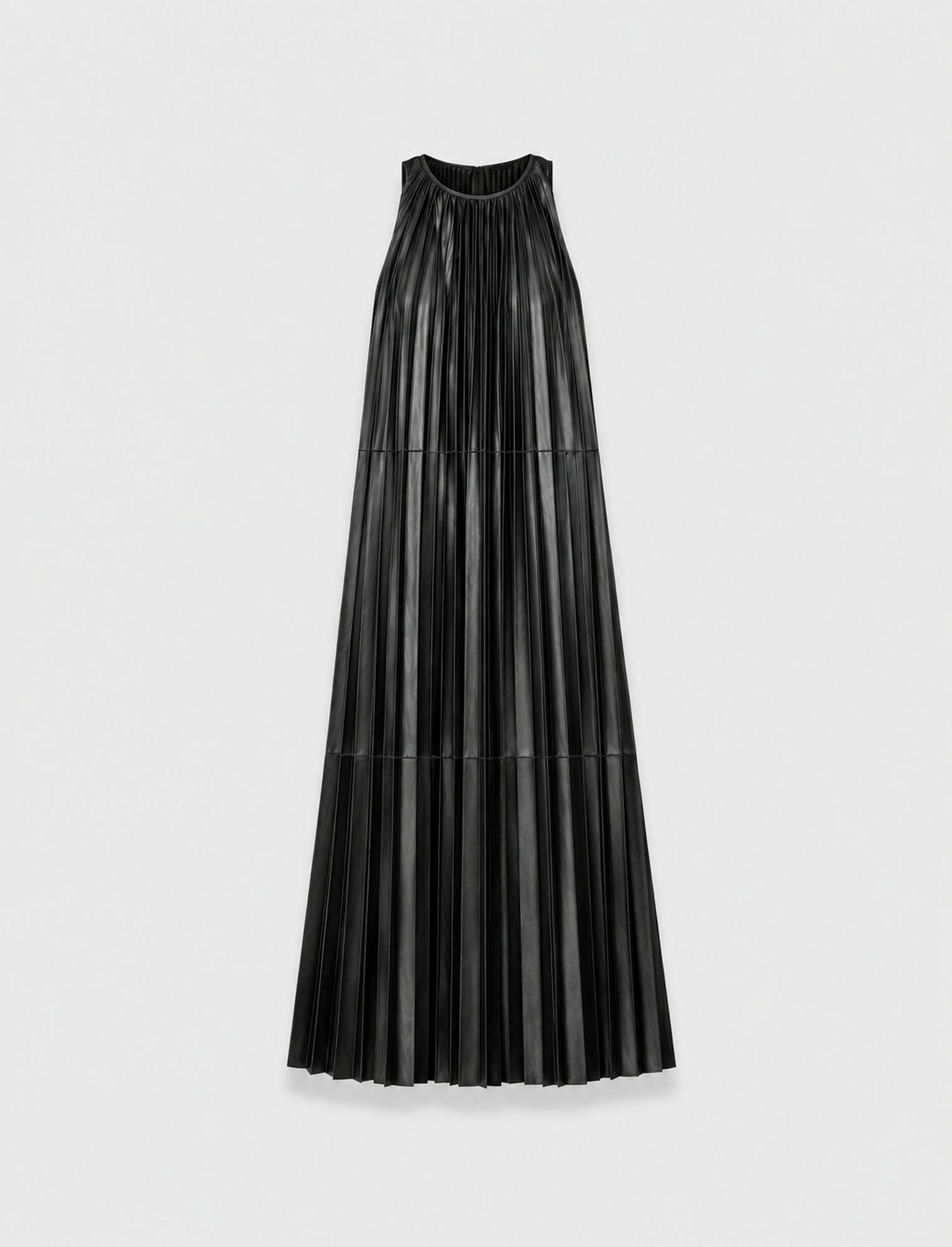 black-calver-pleated-nappa-leather-dress-JOSEPH