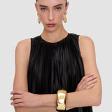 Black Calver Pleated Nappa Leather Dress - Joseph