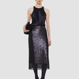 Black Cambo Chiffon Sequin Skirt - Joseph