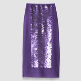 Purple Cambo Chiffon Sequin Skirt - Joseph