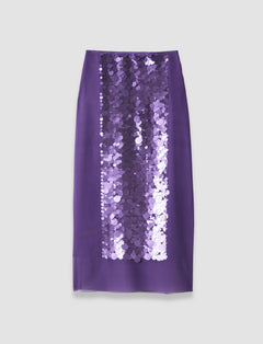 Purple Cambo Chiffon Sequin Skirt - Joseph