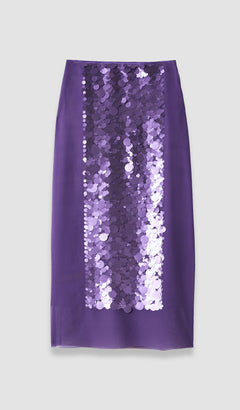 Purple Cambo Chiffon Sequin Skirt - Joseph